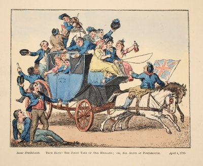 True Blue! The Jolly Tars of Old England; or All Alive at Portsmouth by Isaac Robert Cruikshank